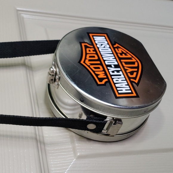 Harley Davidson motorcycles vintage metal tin aluminum purse - Picture 2 of 6